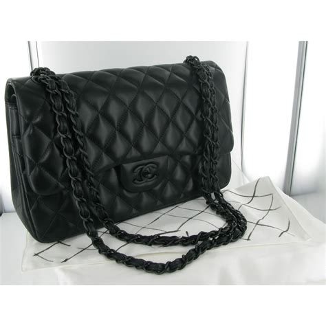 chanel all black bag|chanel black classic flap bag.